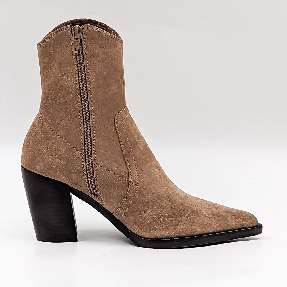Jeffrey Campbell Women Jolena Natural Suede Western Pointy Boots size 6 - Picture 11 of 12